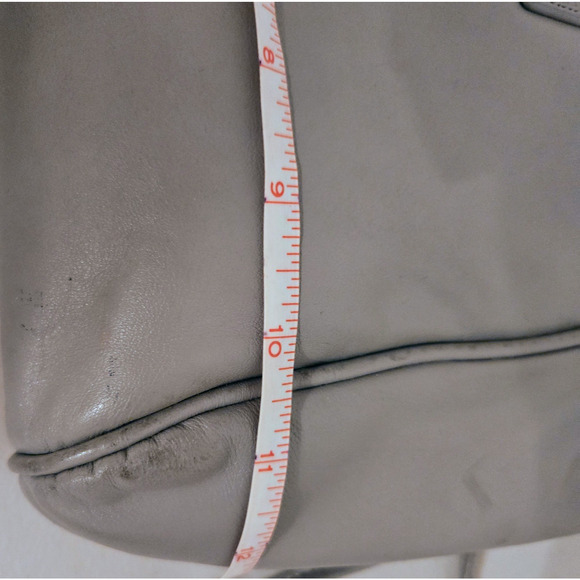 Vintage Anne Klein for Calderon grey Leather Crossbody Shoulder Bag - Picture 10 of 11